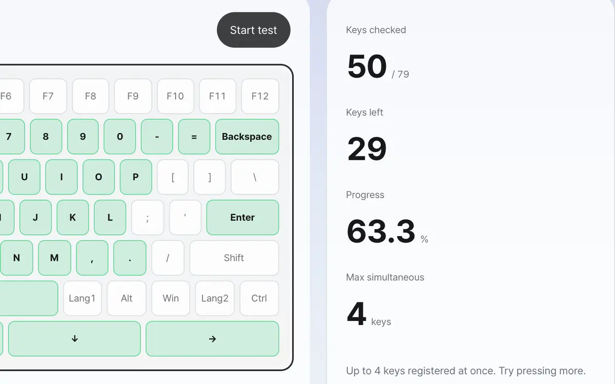 3. Check the keys left and the result
