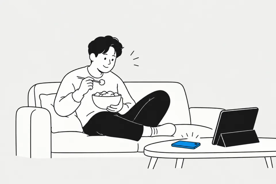 ENFJ 성장 멘토 — 쉬며 충전하는 장면 그림