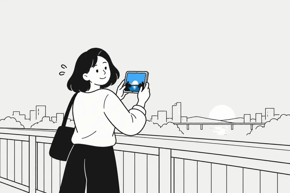 ISFP 감성 여행자 — 일상 한 장면 그림